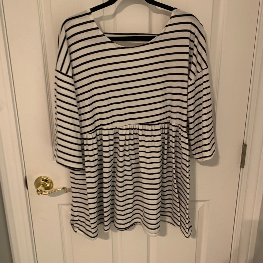 Stripe babydoll dress